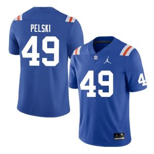 Men's Florida Gators #49 Preston Pelski NCAA Nike Blue Throwback Authentic Stitched College Football Jersey KVJ5062IL